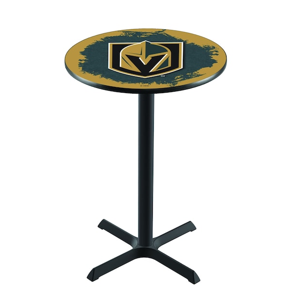42" Blk Wrinkle Vegas Golden Knights Pub Table